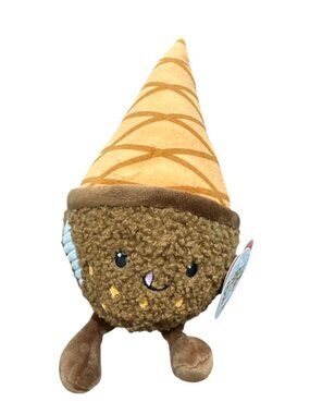 Giggle Scope Ice Cream Cone Plush Toy With Smiling Face & Cone Hat For Kids